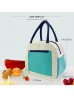 2-Tone Insulated Lunch Bag with Zip Closure and Zip Outside Pocket